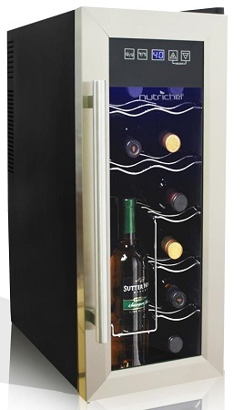 NutriChef 12 Bottle Thermoelectric Wine Cooler